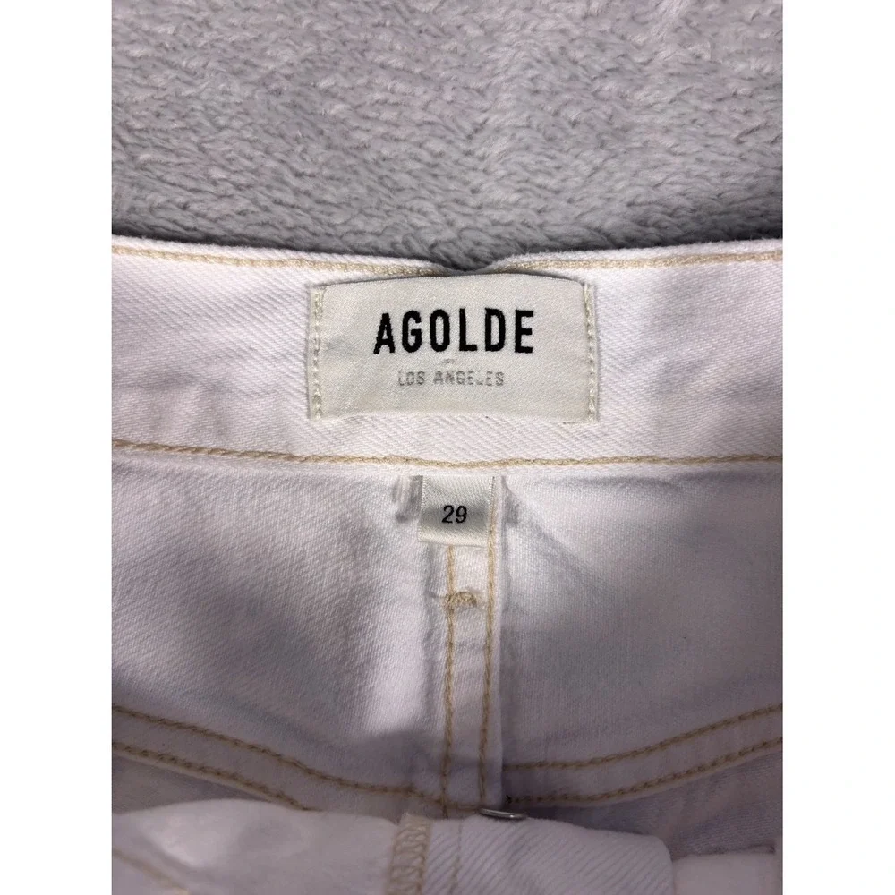Agolde Shorts Parker high Rise Womens Size 29 White Frayed Shorts